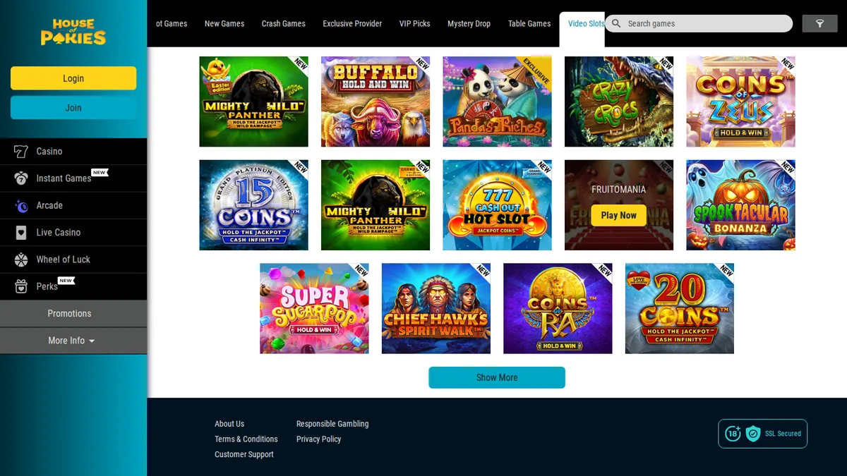 Games and Providers